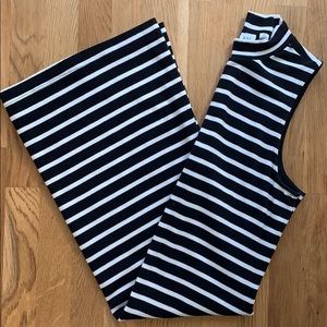 Gap | Black and White Striped Sleeveless Dress | M